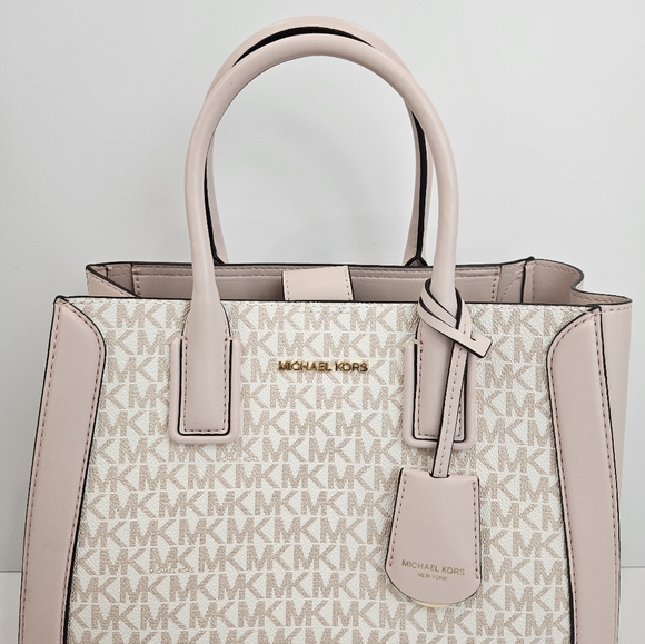 Michael Kors MK Kali Pink Signature Satchel Purse Bag - Brand New!! - Picture 9 of 16